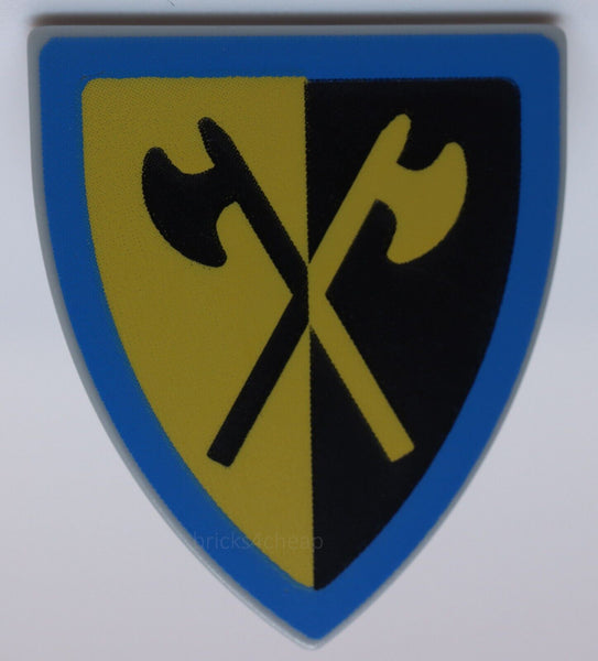 Lego Castle  Shield Triangular with Yellow and Black Crossed Halberds