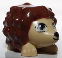 Lego Tan Hedgehog Friends Black Eyes Nose Reddish Brown Spines