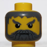 Lego Yellow Maharaja Lallu Minifig Head Angry Face