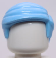 Lego 2x Bright Light Blue Minifig Hair Short Combed Sideways Part Left