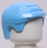 Lego 2x Bright Light Blue Minifig Hair Short Combed Sideways Part Left
