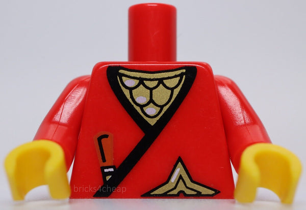 Lego Torso Castle Ninja Wrap Brown Dagger Gold Star Gold Scale Mail Pattern