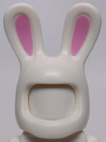 Lego White Minifig Headgear Mask Bunny Ears with Bright Pink Auricles Pattern