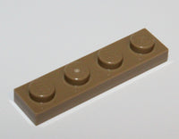 Lego 20x Dark Tan 1 x 4 Plate