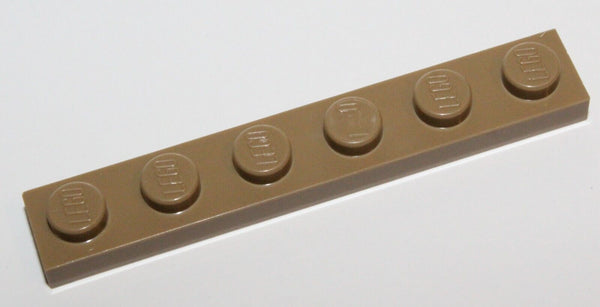 Lego 15x Dark Tan Plate 1 x 6