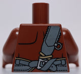 Lego Torso PotC Reddish Brown Bare Chest Zombie Dark Bluish Gray Belts