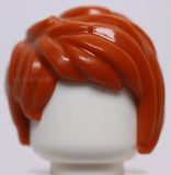 Lego Dark Orange Minifig Hair Female Short Tousled with Side Part