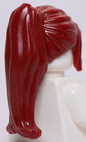 Lego Dark Red Minifig Hair Female Ponytail Long Side Bangs