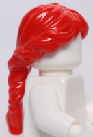 Lego Red Minifig Hair Female Ponytail Long French Braided