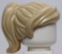 Lego Tan Minifig Hair Female Ponytail and Swept Sideways Fringe