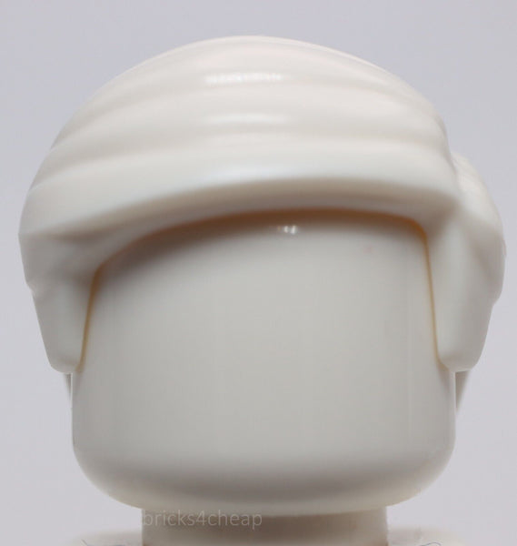 Lego White Minifig Hair Short Combed Sideways Part Left