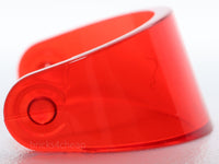 Lego 3x Trans Red Minifig Visor Helmet Accessory