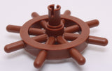 Lego 3x Reddish Brown Boat Ship's Wheel with Slotted Pin