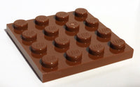 Lego 6x Reddish Brown Plate 4 x 4