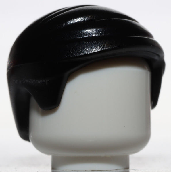 Lego Black Minifig Headgear Hair Short Smooth Combed Sideways Part Left