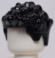 Lego Black Mini Doll Hair Friends Short with Curls and Pompadour