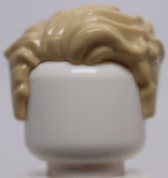 Lego 2x Tan Minifig Hair Swept Left Tousled with Slight Widow's Peak and Short