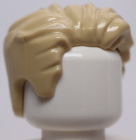 Lego 2x Tan Minifig Hair Swept Left Tousled with Slight Widow's Peak and Short