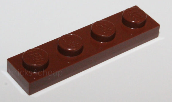 Lego 20x Reddish Brown Plate 1 x 4