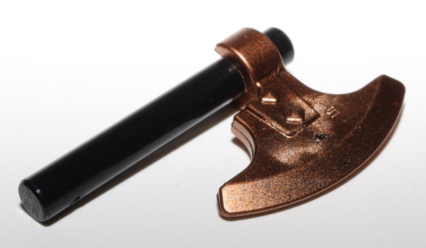 Lego Minifig Weapon Copper Clip on Axe Black 3L Bar