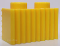 Lego 10x Yellow Brick Modified 1 x 2 with Grille Fluted Profile