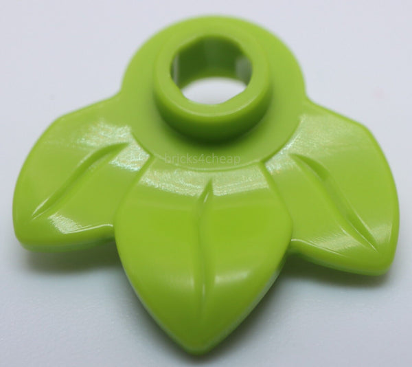 Lego 10x Lime Plant Plate Round 1 x 1 with 3 Leaves