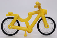 Lego Yellow Bicycle Frame with Trans-Clear Wheels