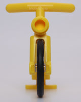 Lego Yellow Bicycle Frame with Trans-Clear Wheels