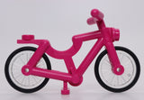 Lego Magenta Bicycle Frame with Trans-Clear Wheels