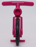 Lego Magenta Bicycle Frame with Trans-Clear Wheels