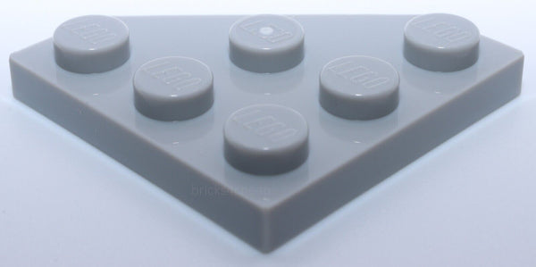 Lego 5x Light Bluish Gray Wedge Plate 3 x 3 Cut Corner