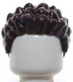 Lego Dark Brown Minifig Hair Coiled and Short