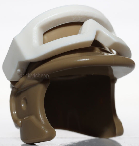 Lego Dark Tan Hoth Rebel Helmet with White Goggles Visor