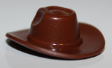 Lego Reddish Brown Minifig Headgear Hat Very Wide Brim Outback Style Fedora