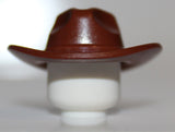 Lego Reddish Brown Minifig Headgear Hat Very Wide Brim Outback Style Fedora