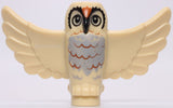 Lego Harry Potter Tan Owl Bird Light Bluish Gray Breast Orange Feather