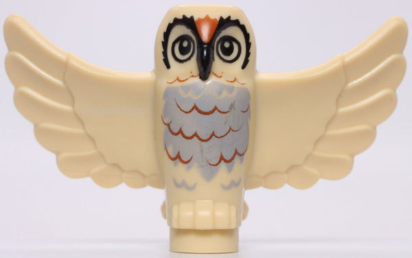 Lego Harry Potter Tan Owl Bird Light Bluish Gray Breast Orange Feather