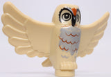 Lego Harry Potter Tan Owl Bird Light Bluish Gray Breast Orange Feather