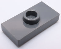 Lego 10x Dark Bluish Gray Plate Modified 1 x 2 1 Stud Groove Jumper