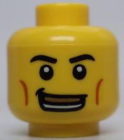 Lego Yellow Head Boxer Dual Sided Gold Teeth Crooked Lips Black Eye