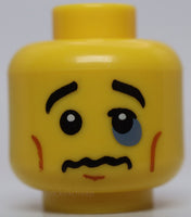 Lego Yellow Head Boxer Dual Sided Gold Teeth Crooked Lips Black Eye