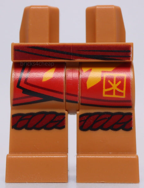 Lego Medium Nougat Hips and Legs with Dark Red Sash and Knee Wrap Red Robe End