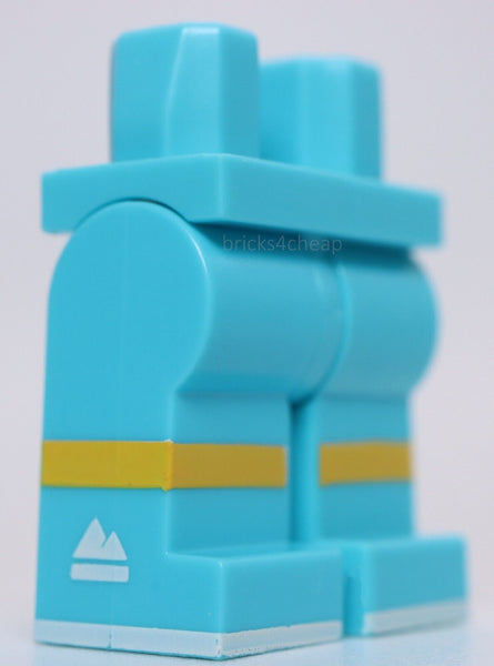 Lego Medium Azure Hips and Legs Yellow Knees White Soles Sports Mountain Logo