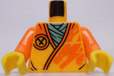Lego Torso Robe Orange Trim Dragon Head and Black Ninjago Logogram A