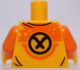 Lego Torso Robe Orange Trim Dragon Head and Black Ninjago Logogram A