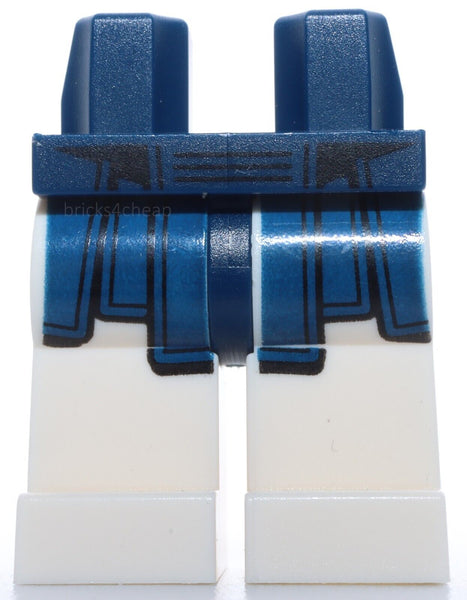 Lego Dark Blue Hips and White Legs with Dark Blue Bogu Loincloth Pattern