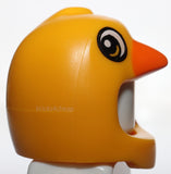 Lego Yellow Minifig Mask Penguin Chicken Large Black Eyes Orange Beak
