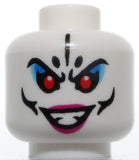 Lego White Head Female Black Eyebrows Cheek Lines Magenta Lips Eyeshadow