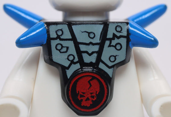 Lego Black Minifig Armor Breastplate Shoulder Spikes Blue Ninjago Ninjas