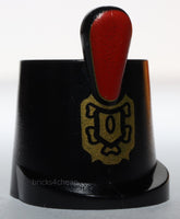 Lego Black Minifig Headgear Hat Imperial Guard Shako with Red Plume Gold Emblem